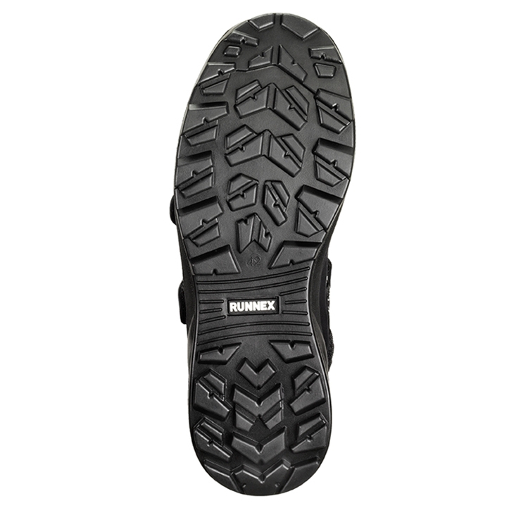 RUNNEX® S1-ESD-Sicherheitsklettsandalen TeamStar schwarz/silber