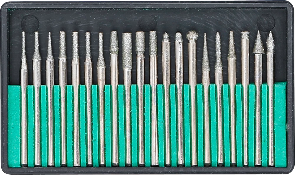 Diamant-Schleif- und Fräswerkzeug, 20-tlg.