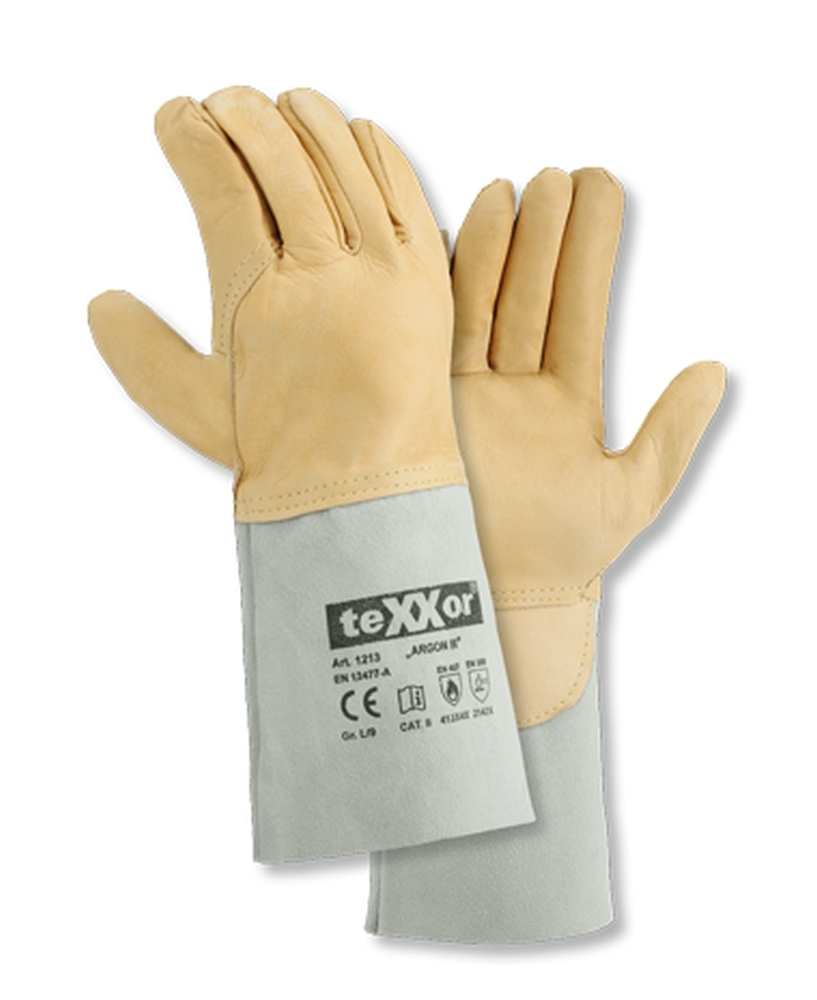 teXXor® Schweißerhandschuhe ARGON III beige