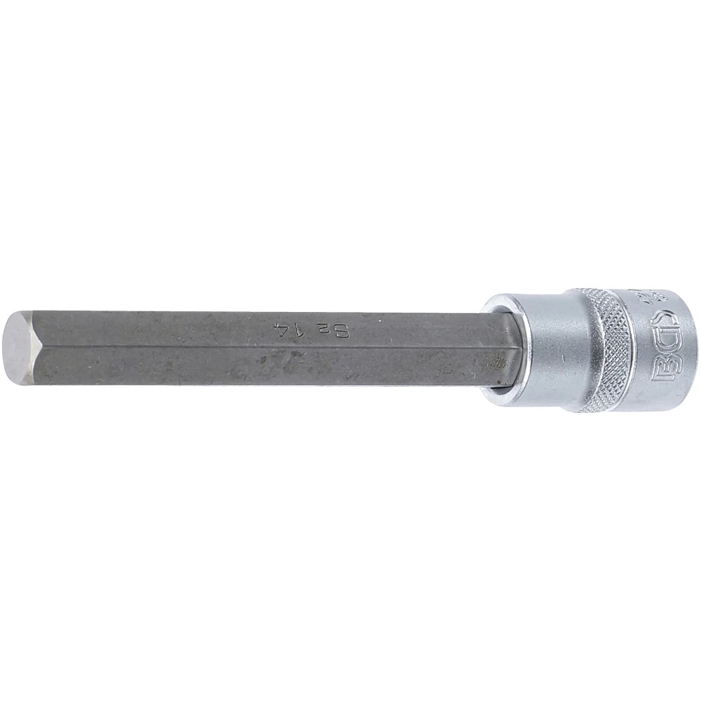 Bit-Einsatz, Länge 140 mm, Antrieb Innenvierkant 12,5 mm (1/2"), Innensechskant 14 mm