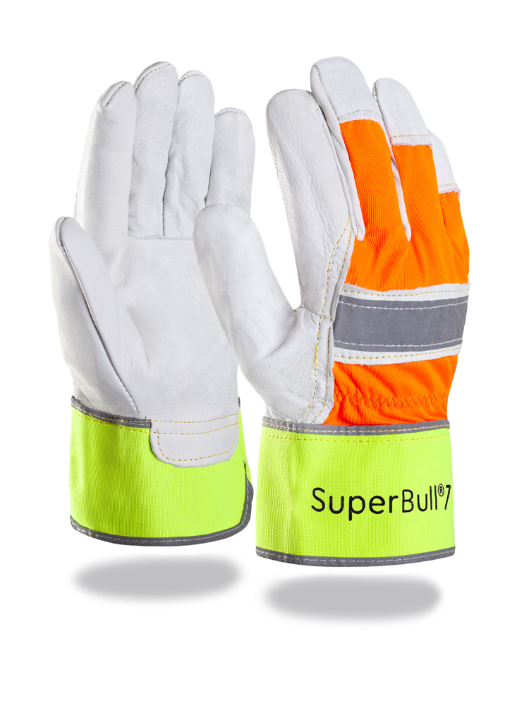 SuperBull® 7 | TOP-Rindnarbenlederhandschuh | HiVi