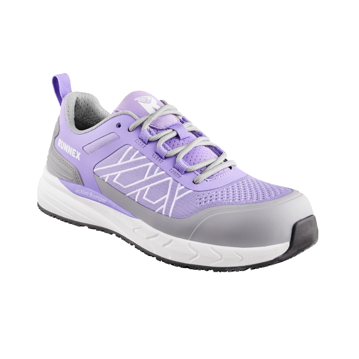 RUNNEX® S1P-Damen-ESD-Sicherheitshalbschuhe GirlStar violett/grau/weiß