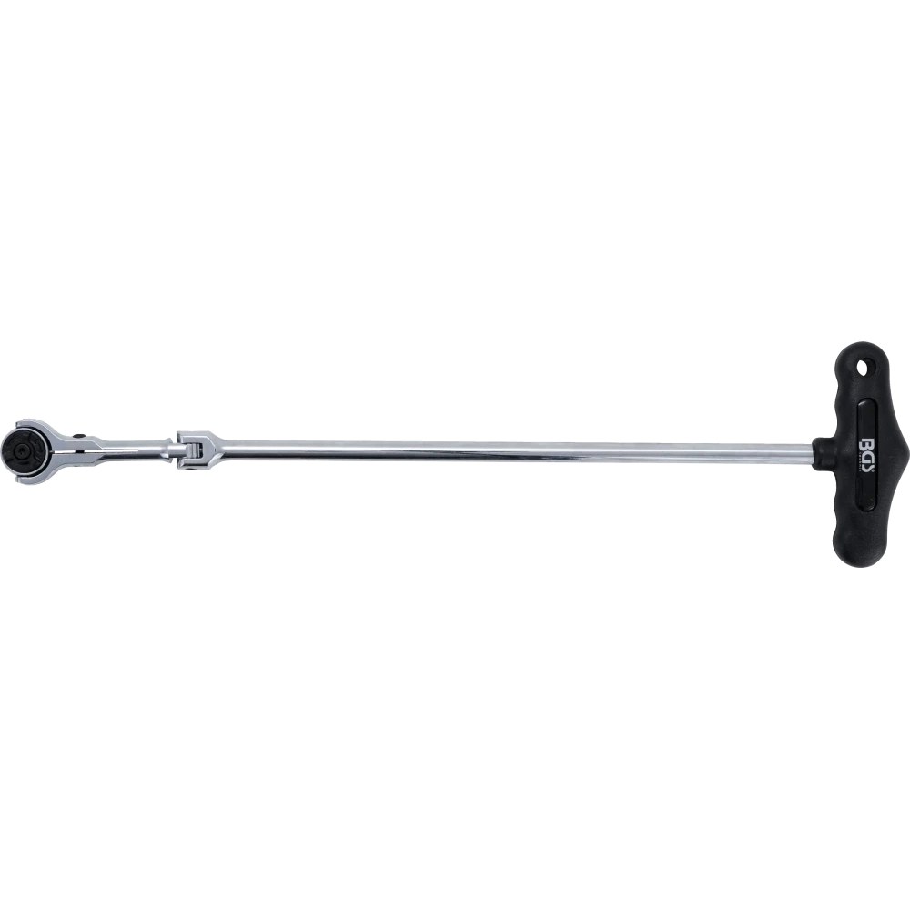 Gelenkknarre mit T-Griff, abwinkelbar, Abtrieb Außenvierkant 6,3 mm (1/4")