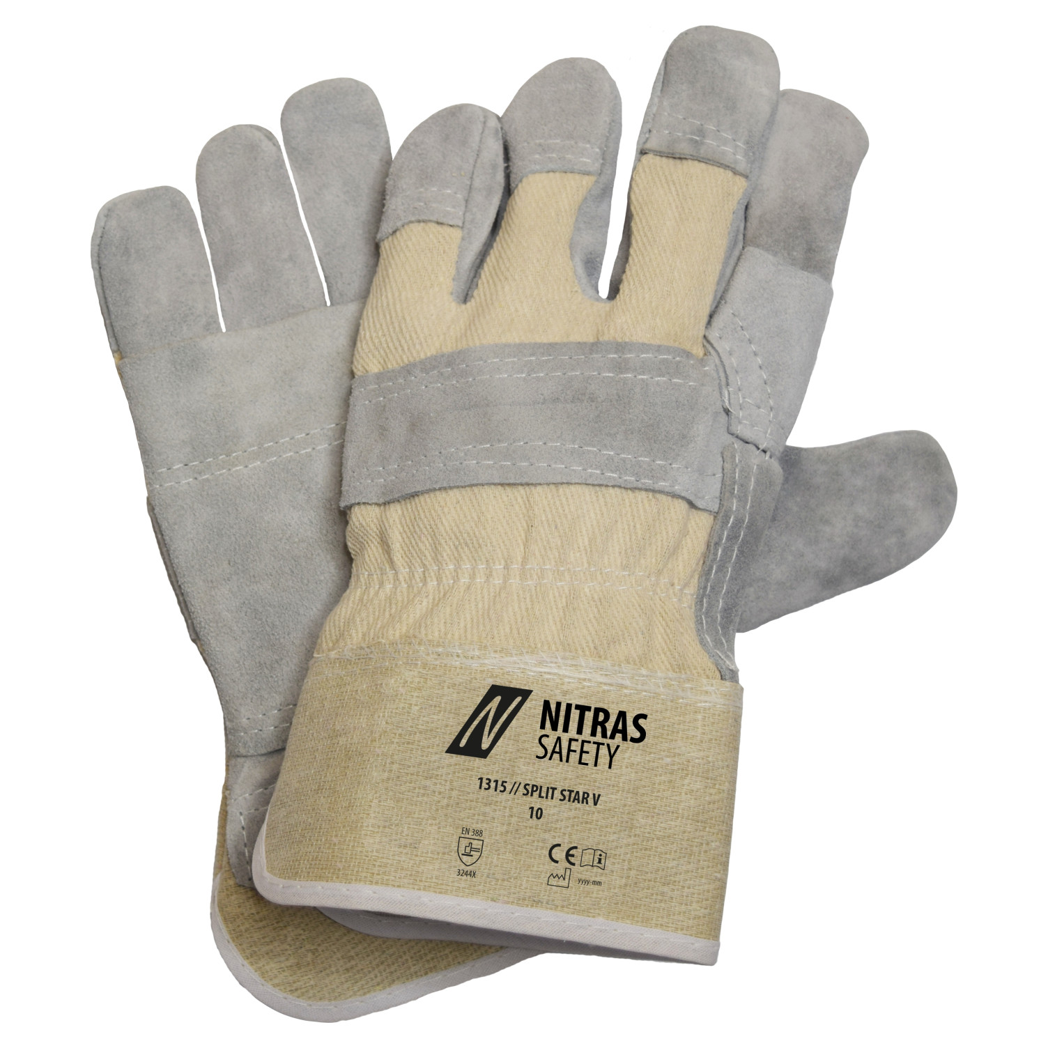 Handschuh SPLIT STAR V Rindspaltlederhandschuhe