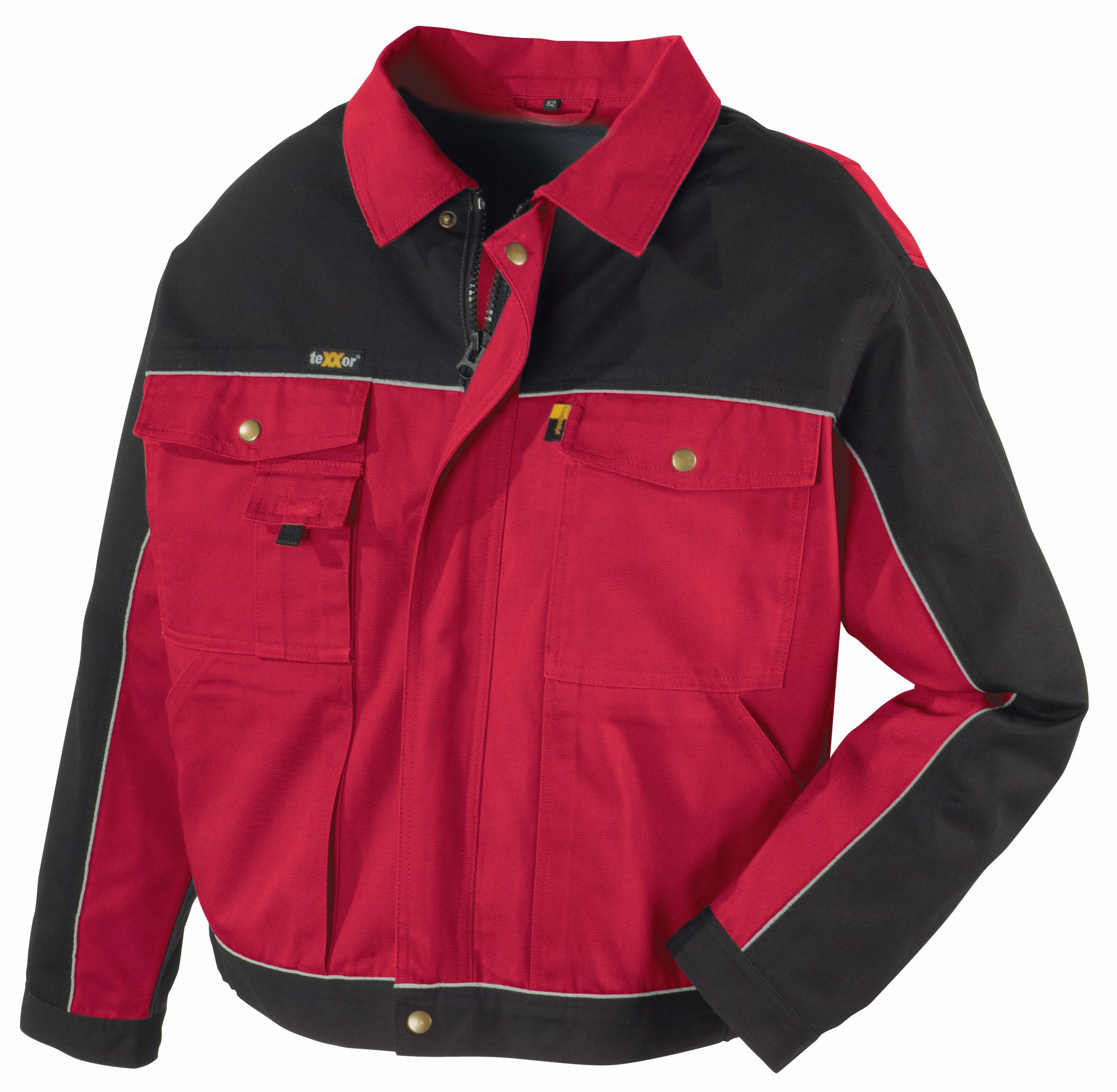 teXXor® Canvas (320 g/m²) Bundjacke RIO rot/schwarz