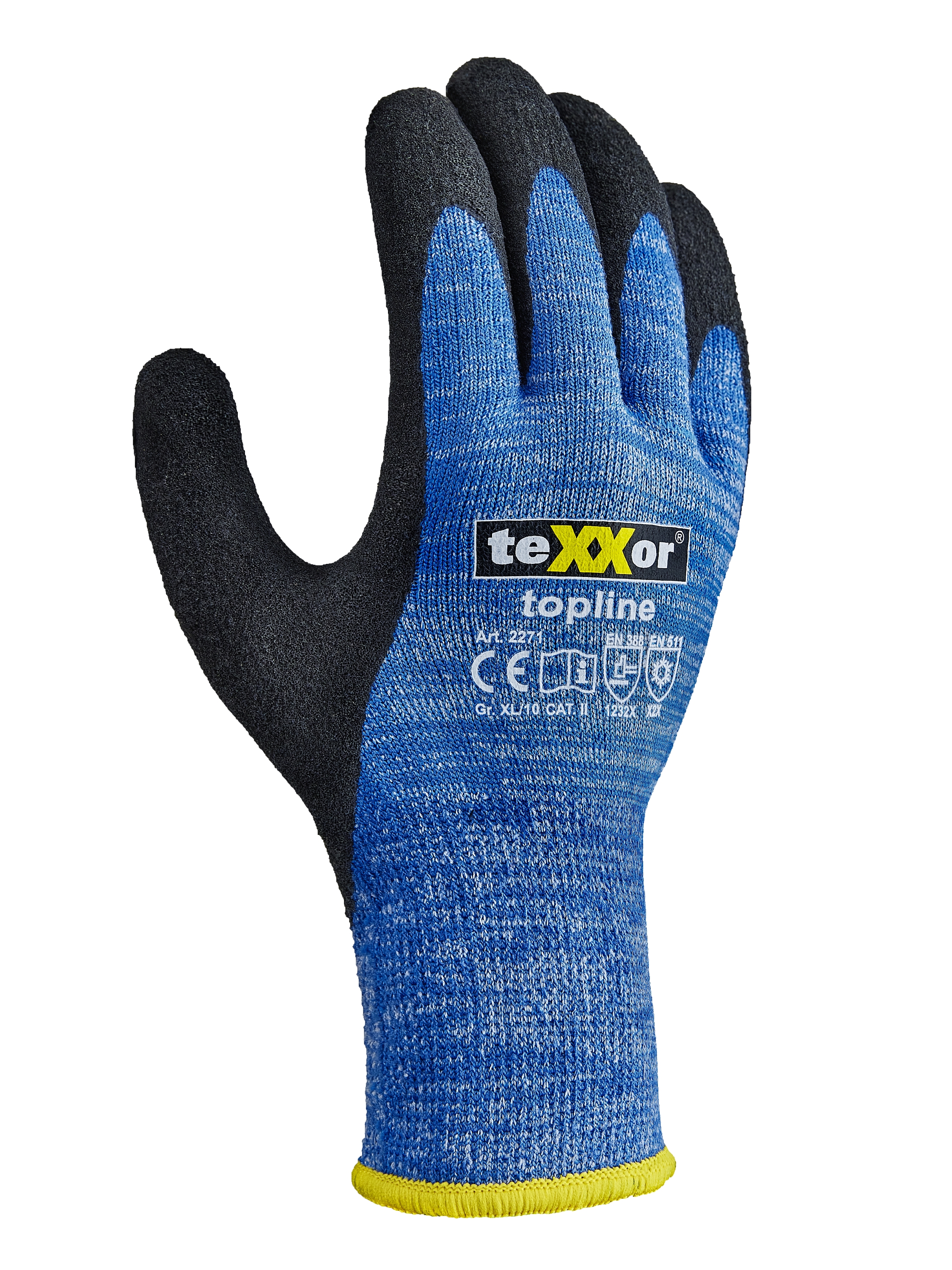 teXXor® Winterhandschuhe blau/schwarz