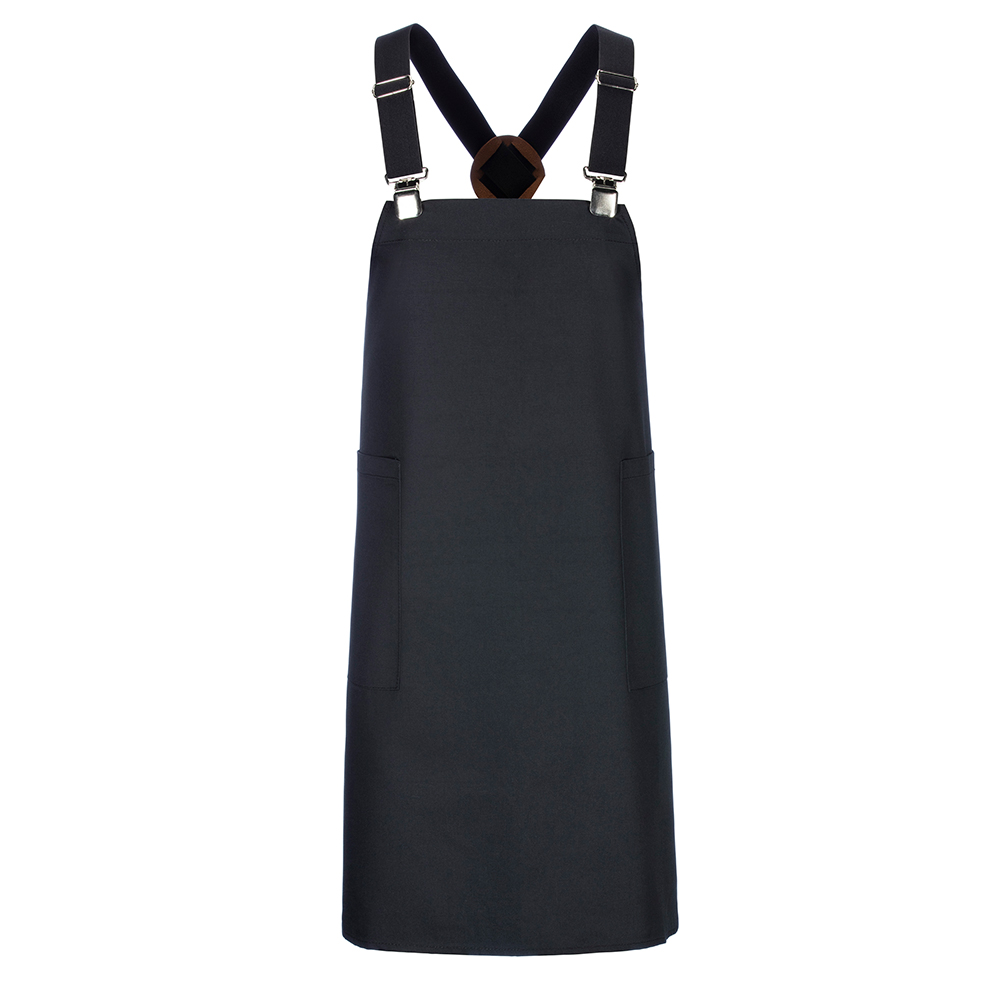 Latzschürze Casual Style mit X-Kreuzung, schwarz, B 88 x L 80 cm