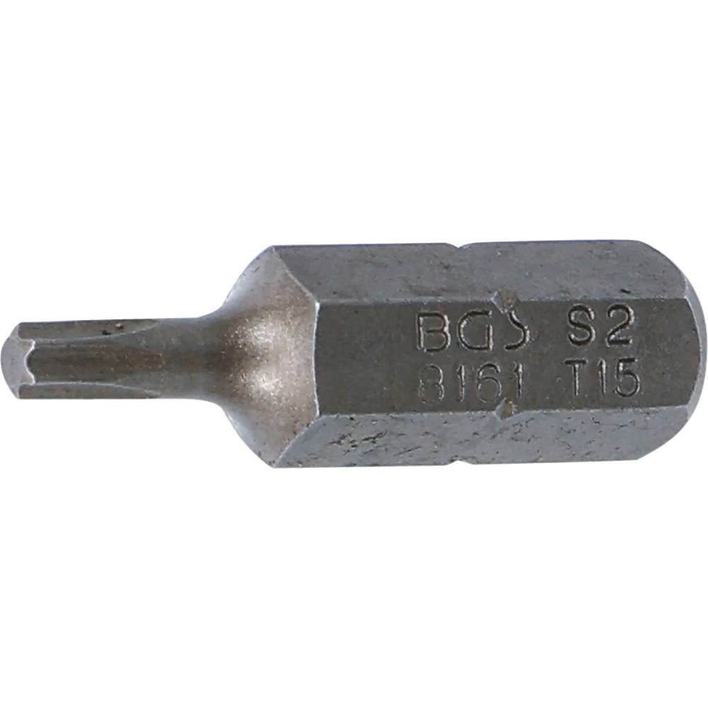 Bit, Länge 30 mm, Antrieb Außensechskant 8 mm (5/16"), T-Profil (für Torx) T15