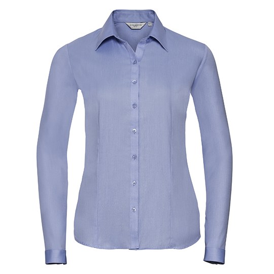 Bluse – Ladies' Long Sleeve Tailored Herringbone Shirt