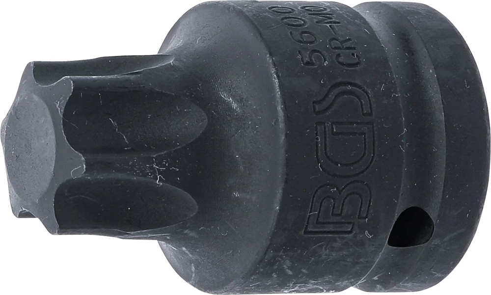 Kraft-Bit-Einsatz, Länge 60 mm, Antrieb Innenvierkant 20 mm (3/4"), T-Profil (für Torx) T100