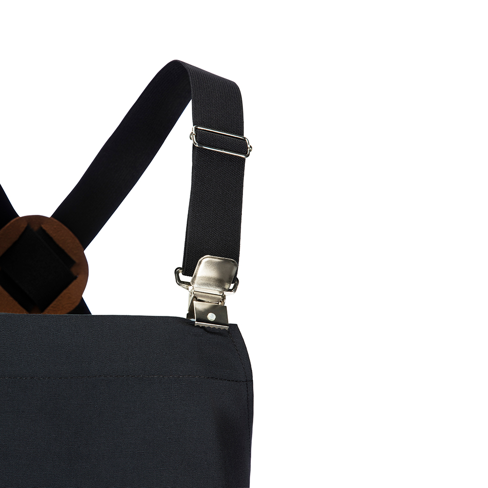 Latzschürze Casual Style mit X-Kreuzung, schwarz, B 88 x L 80 cm