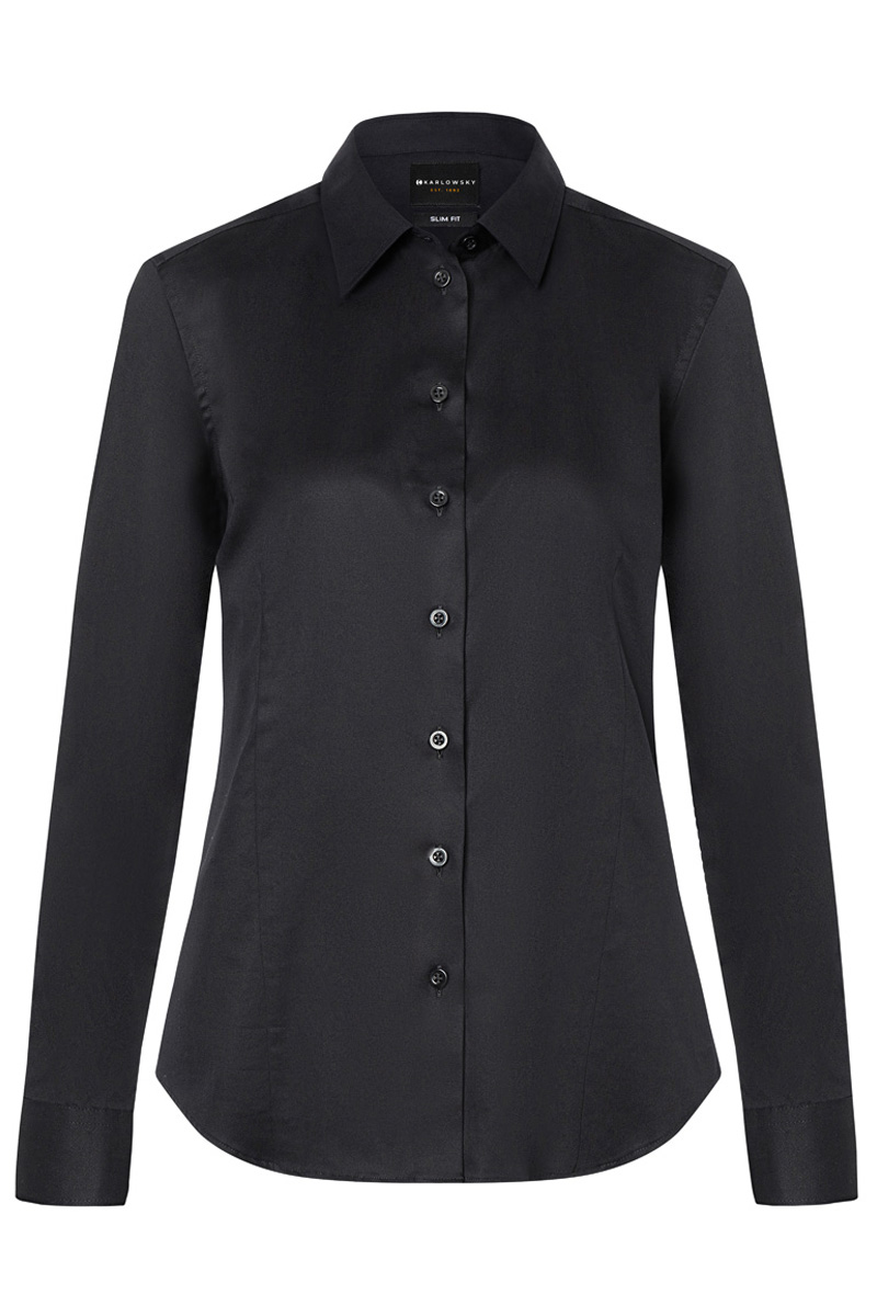 Langarm Damenbluse Active-Stretch in Modern-Fit