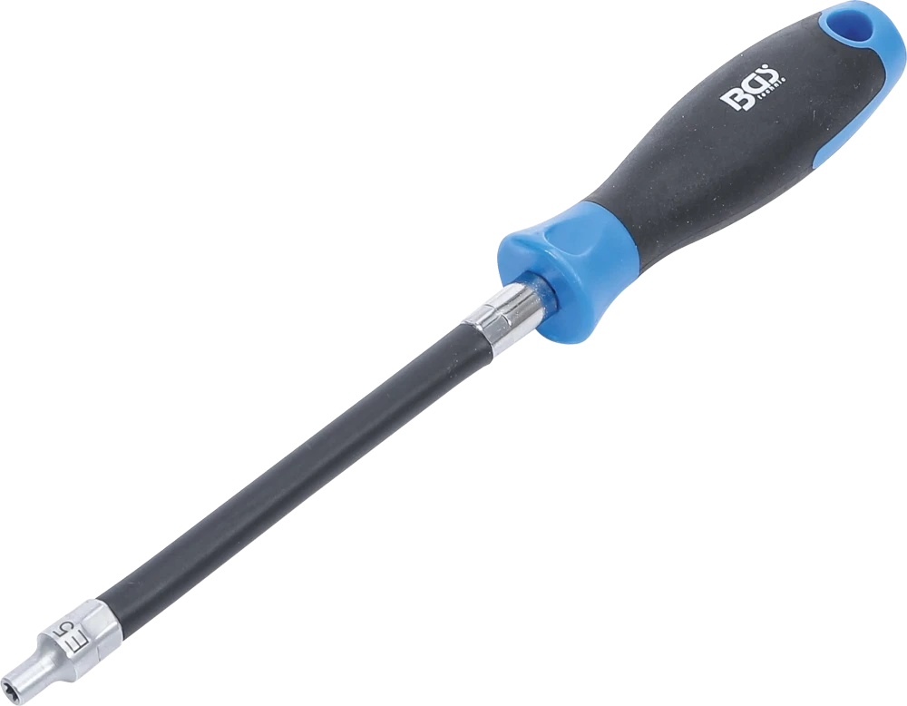 Flexibler Schraubendreher mit Rundgriff, E-Profil E5, Klingenlänge 150 mm