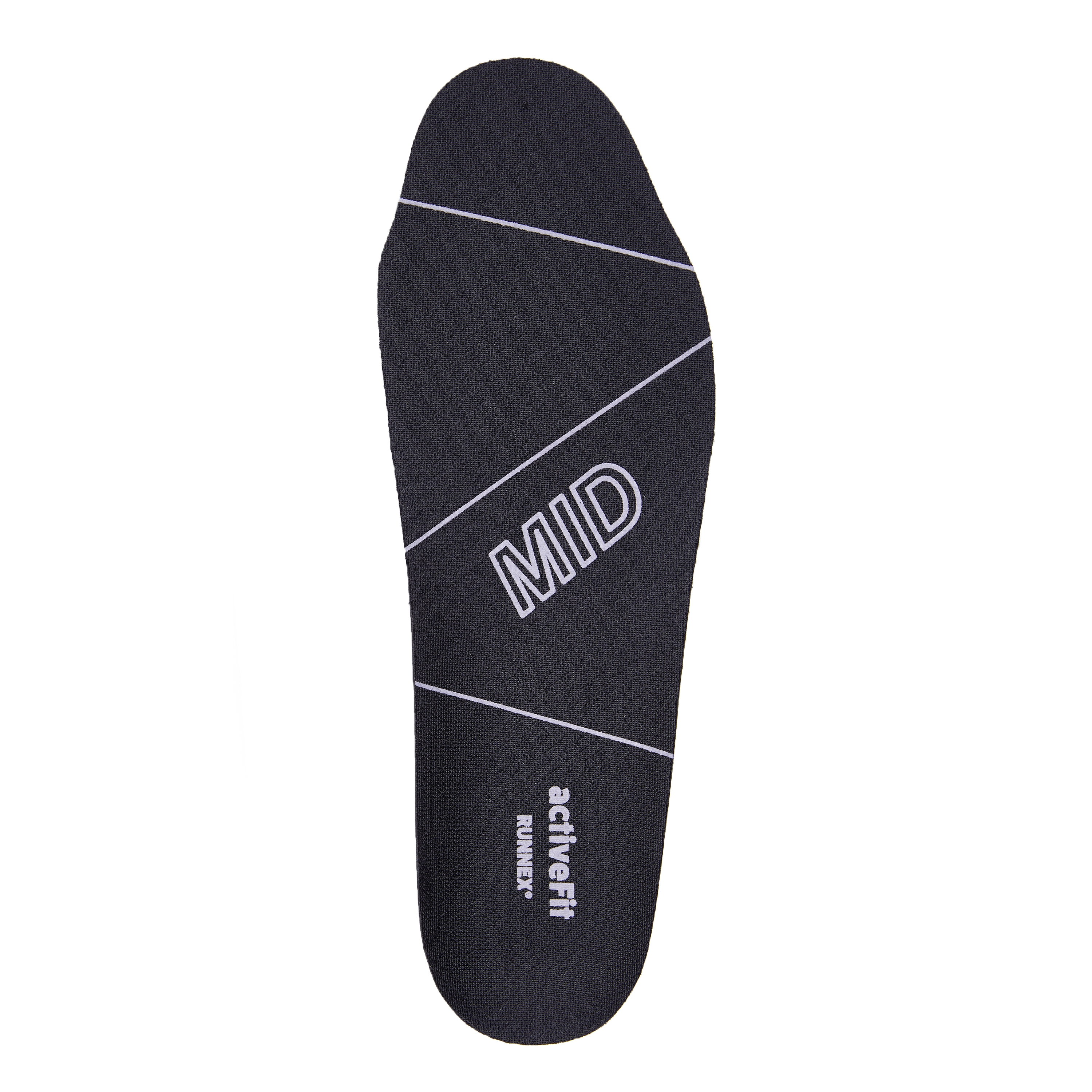 RUNNEX® Einlegesohle activeFit mid schwarz/grau