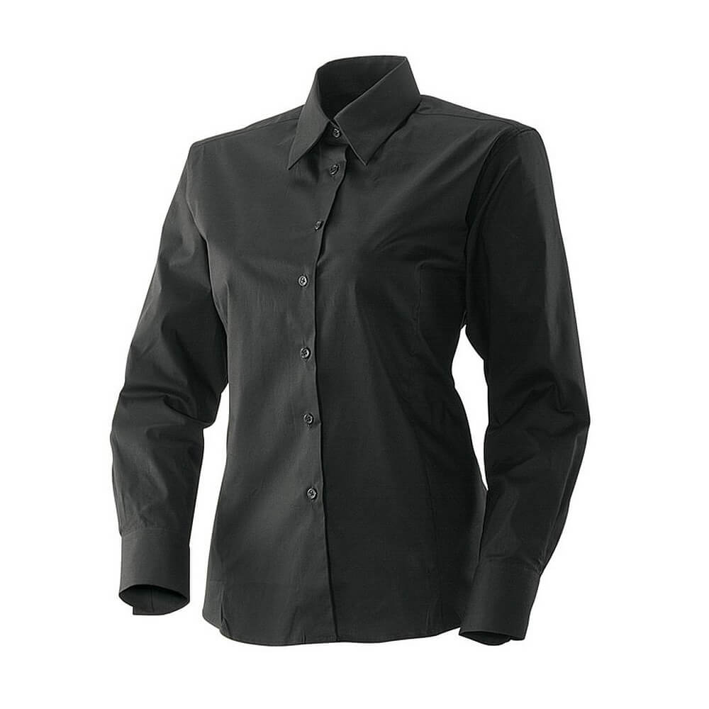 Damen Bluse langarm, schwarz