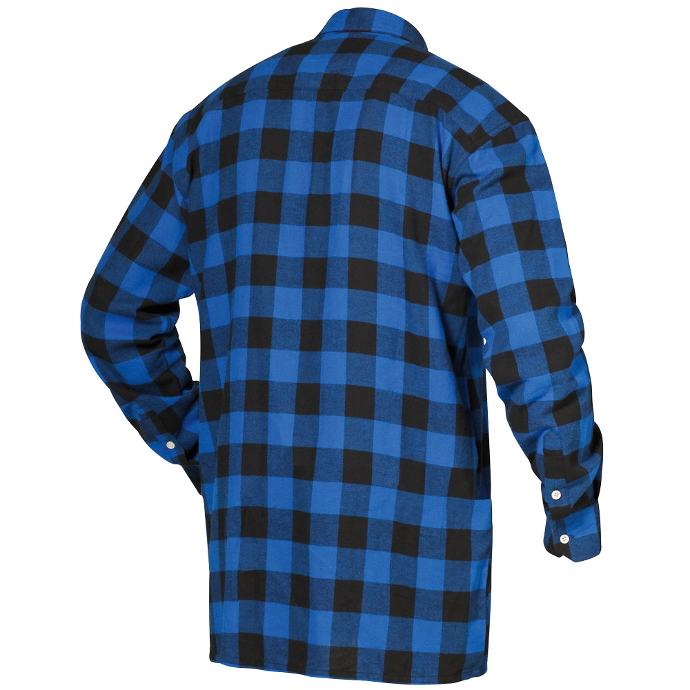Flanell-Hemd, Blau/Schwarz Kariert Michigan
