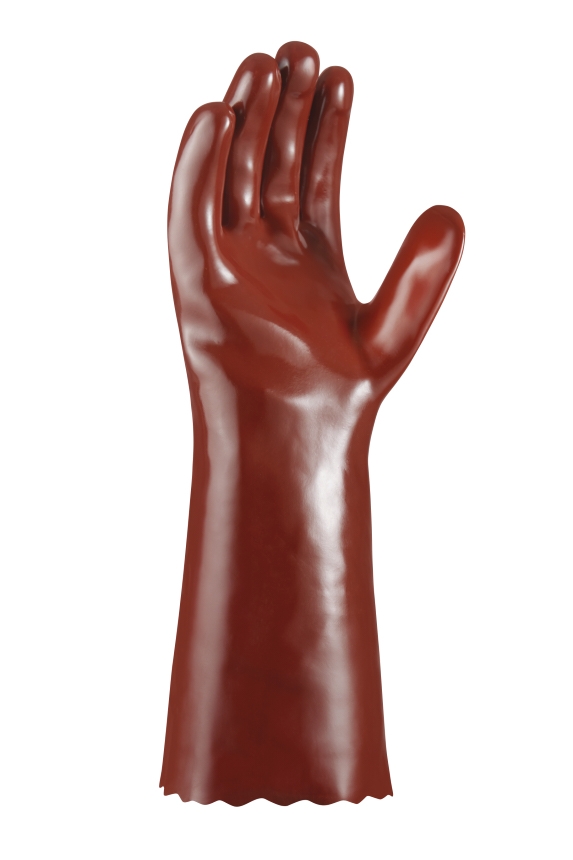 teXXor® Chemikalienschutz-Handschuhe PVC ROTBRAUN rotbraun