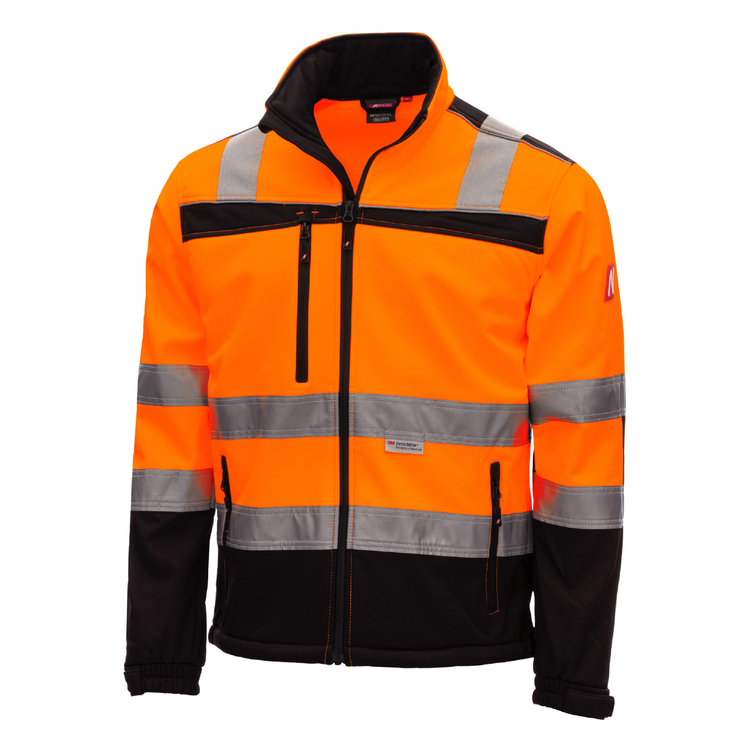 Kapuze MOTION TEX VIZ Warn-Softshelljacke