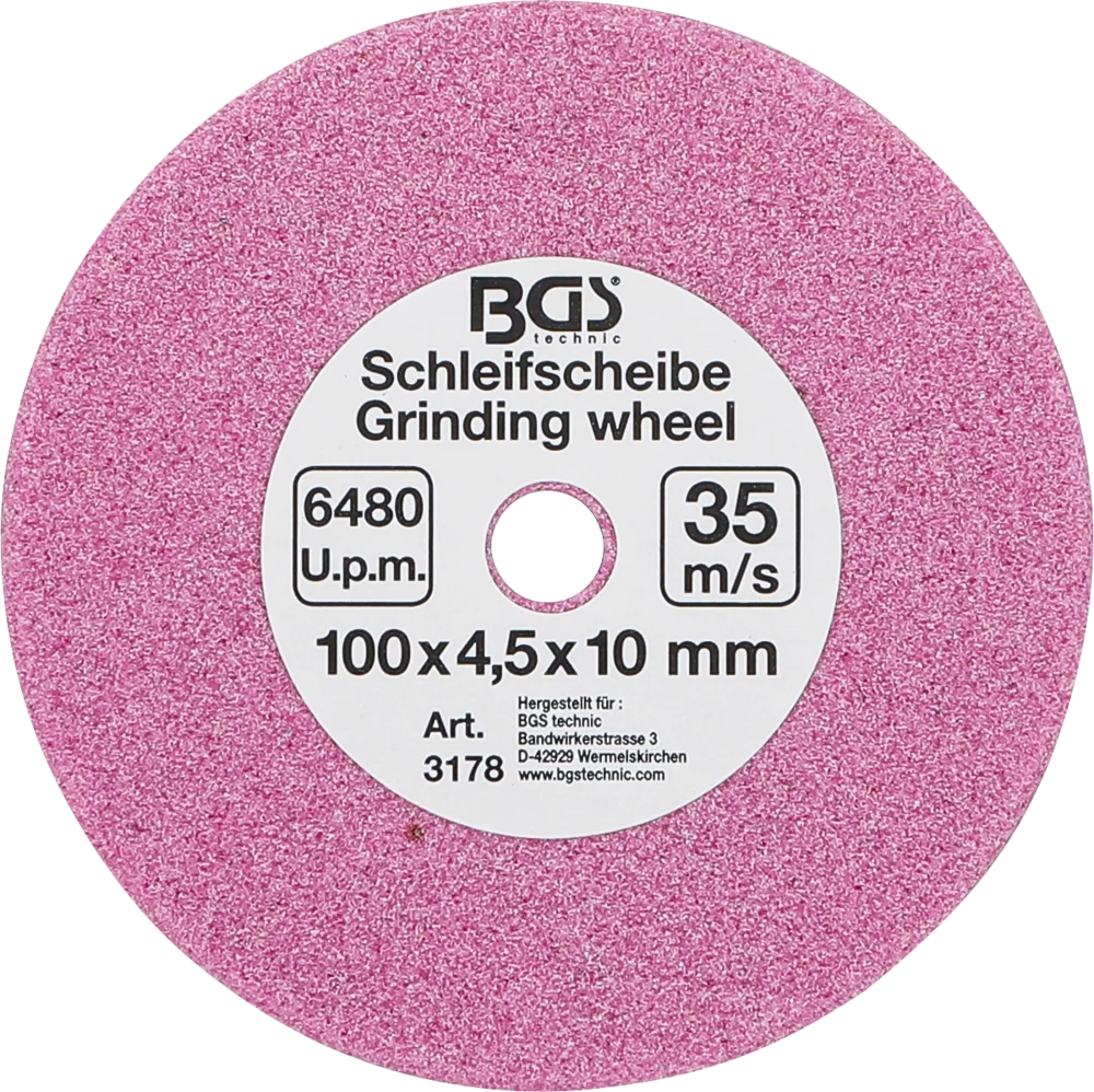 Schleifscheibe, für Art. 3180, Ø 100 x 4,5 x 10 mm