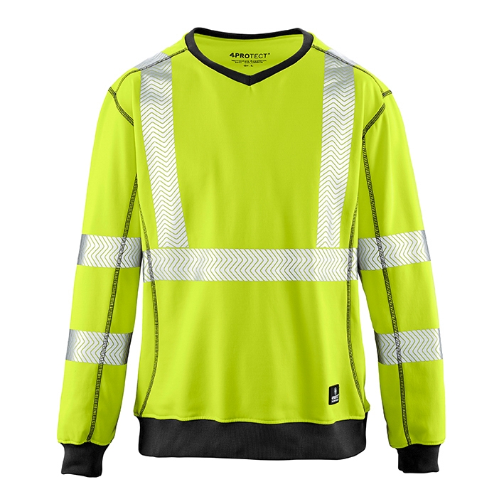 4PROTECT® Warnschutz UV-Sweatshirt COLUMBUS leuchtgelb