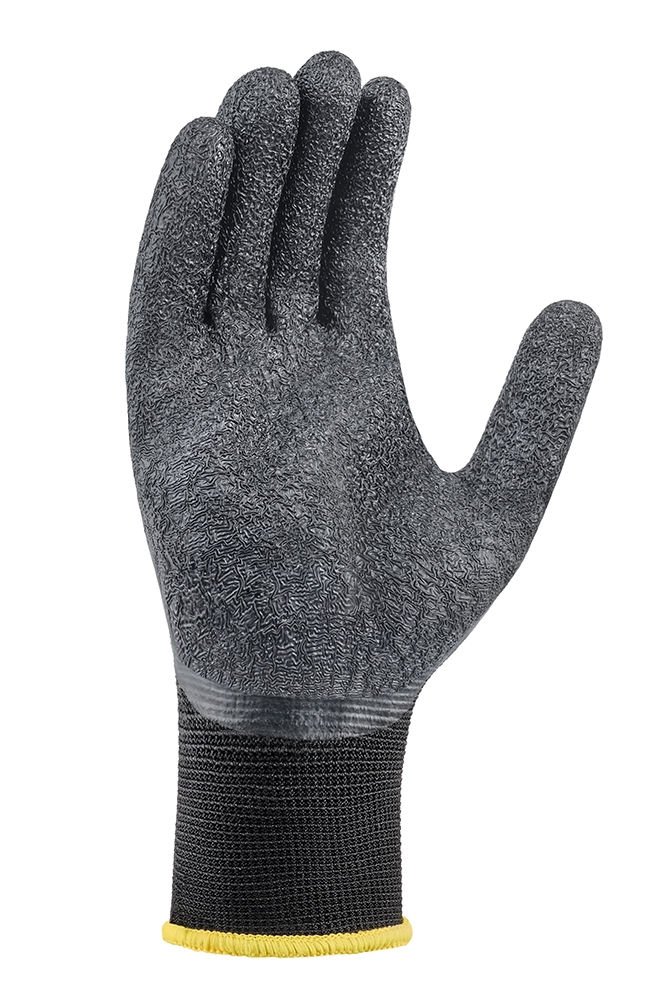 teXXor® Polyester-Strickhandschuhe LATEX schwarz/schwarz