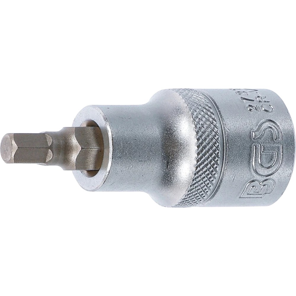 Bit-Einsatz, Länge 55 mm, Antrieb Innenvierkant 12,5 mm (1/2"), Innensechskant 7/32"