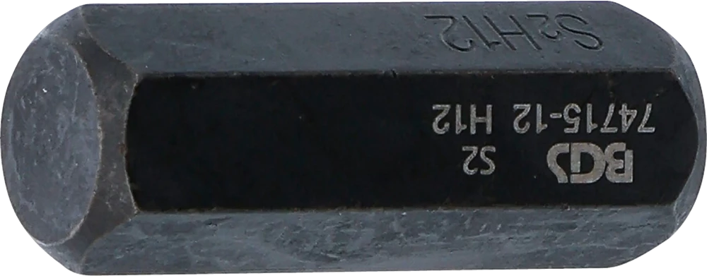 Kraft-Bit, Länge 35 mm, Antrieb Außensechskant 12,5 mm (1/2"), Innensechskant 12 mm