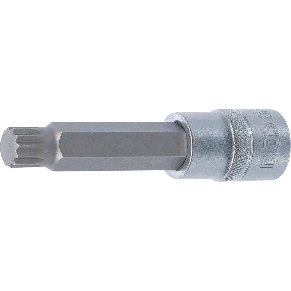 Bit-Einsatz, Länge 100 mm, Antrieb Innenvierkant 12,5 mm (1/2"), Innenvielzahn (für XZN) M14