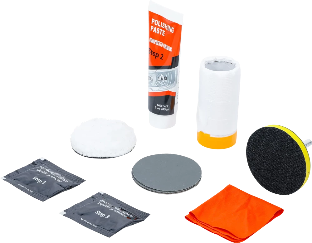 Fahrzeugscheinwerfer-Aufbereitungs-Kit, 14-tlg.