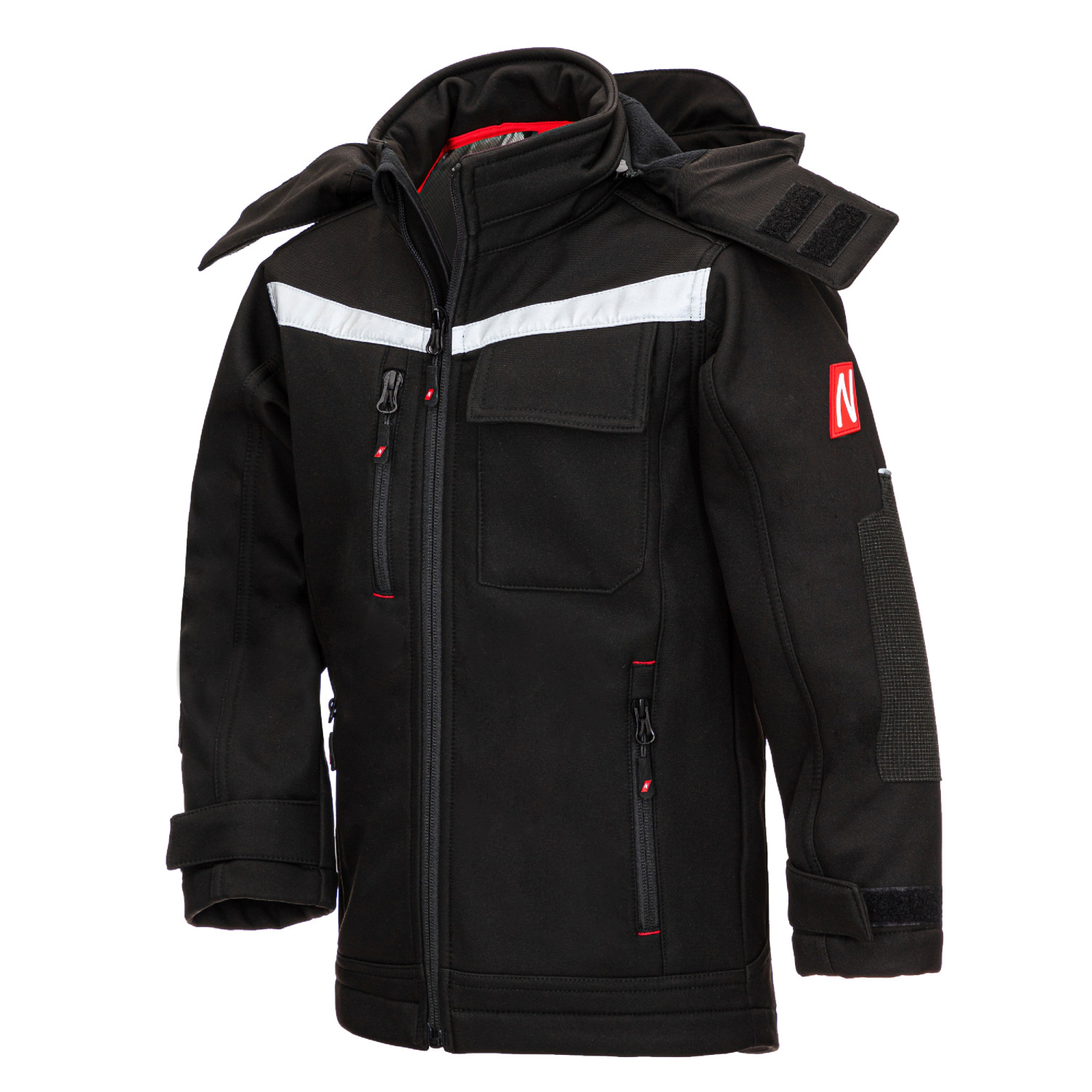 Kapuze MOTION TEX KIDS Softshelljacke für Kinder