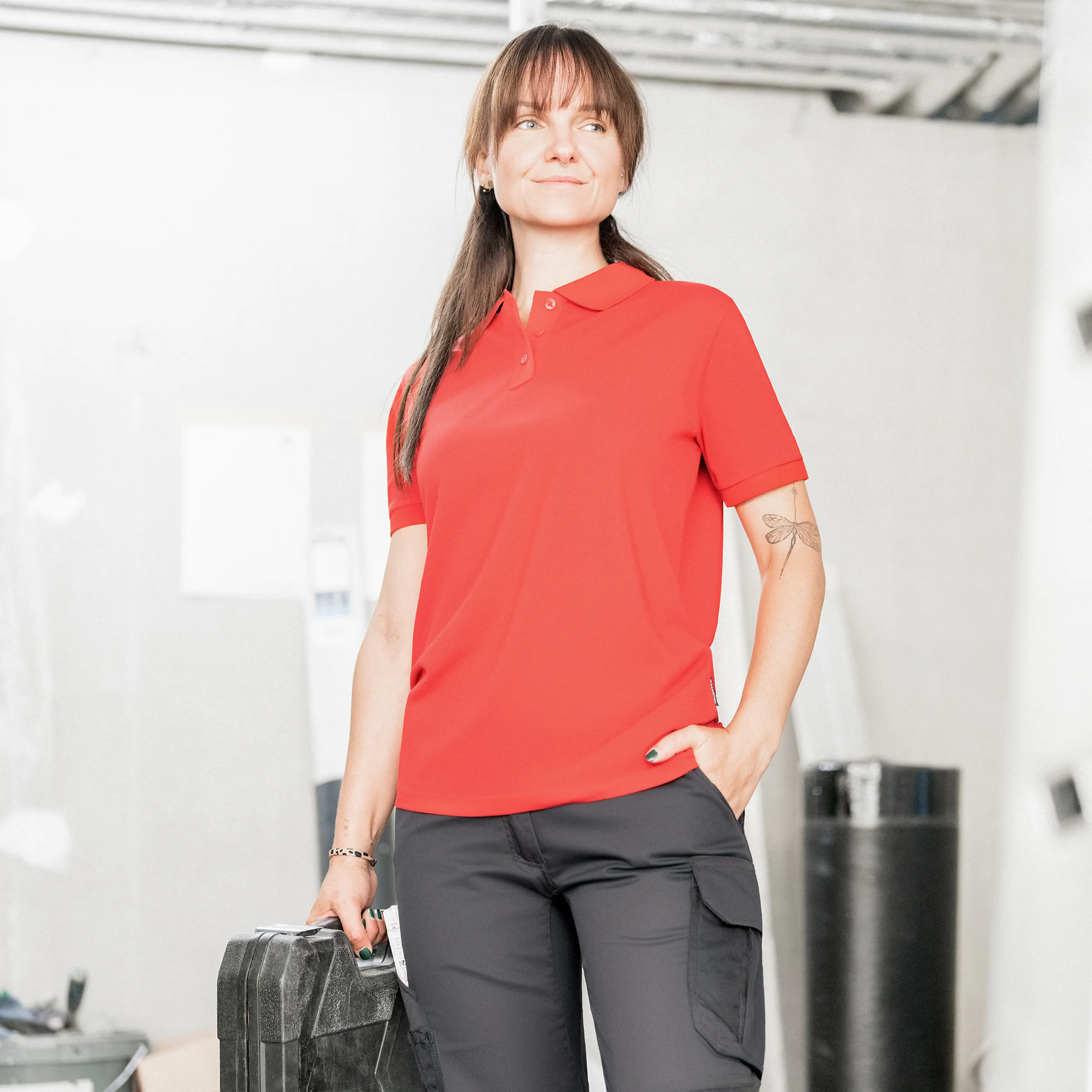 Tencel Poloshirt "iND" mit UV-Schutz – Plus X Award ausgezeichnet