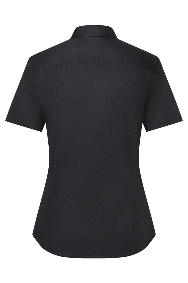 Kurzarm Damenbluse Active-Stretch in Slim-Fit