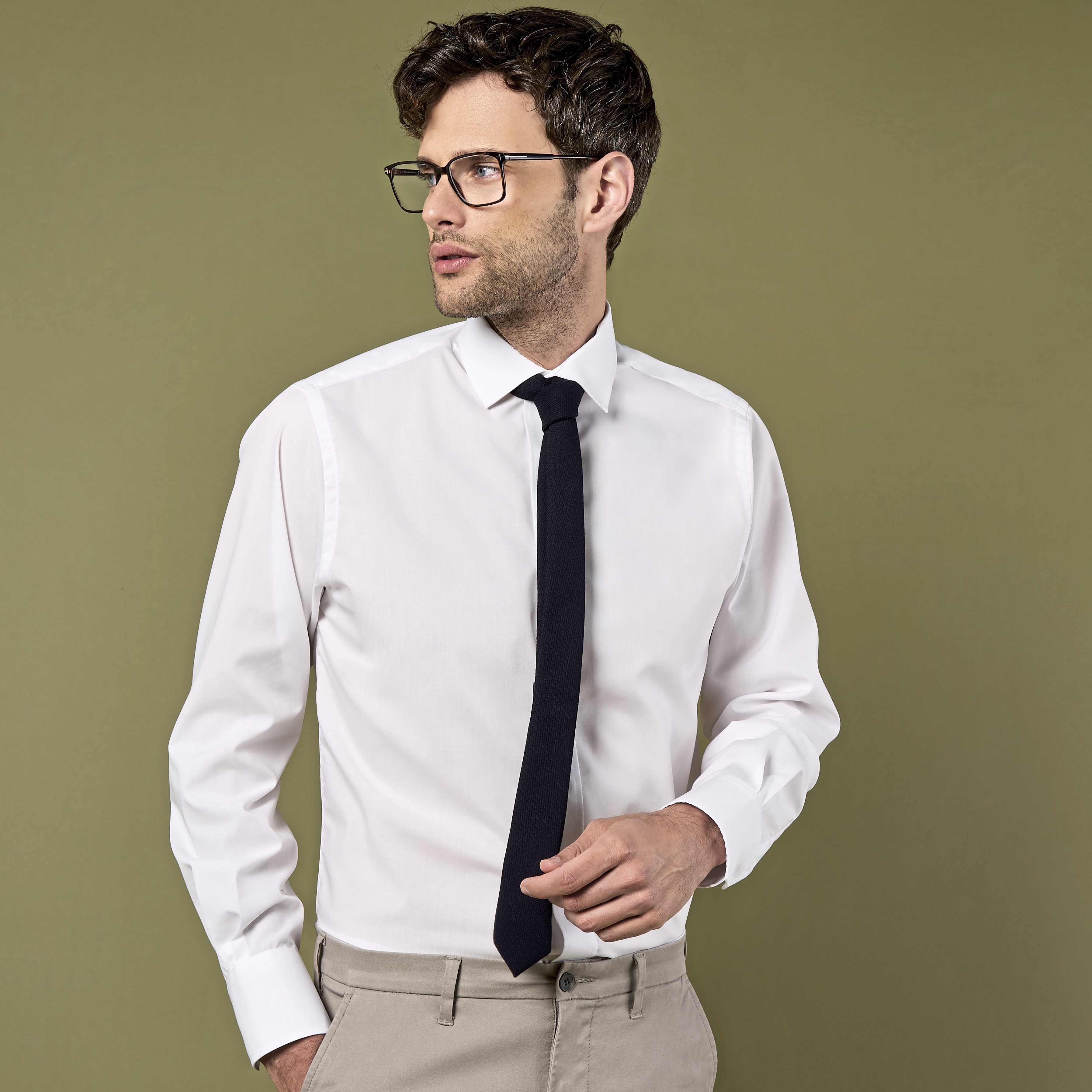 Hemd – Men´s Tailored Fit Business Poplin Shirt Long Sleeve