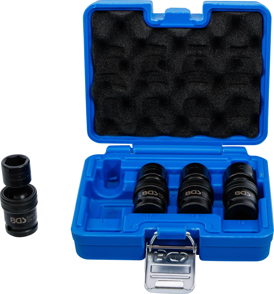 Kraft-Kugelgelenk-Einsatz-Satz, Antrieb Innenvierkant 12,5 mm (1/2"), 4-tlg.