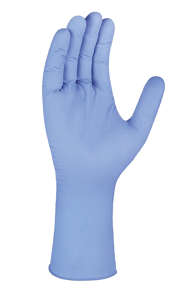 teXXor® Nitril-Einweg-Handschuhe lange Stulpe blau