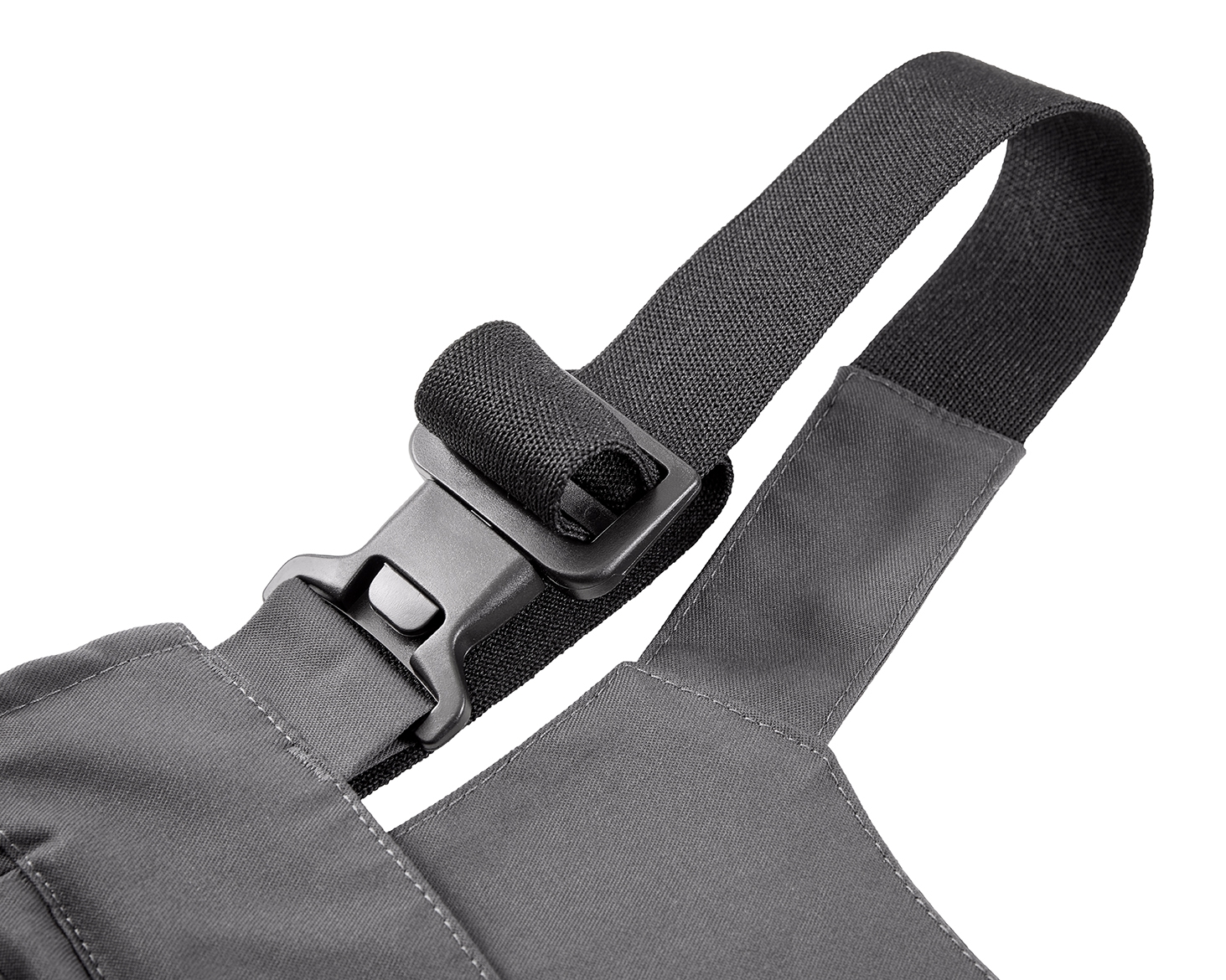 4PROTECT® Workwear Latzhose grau/rot