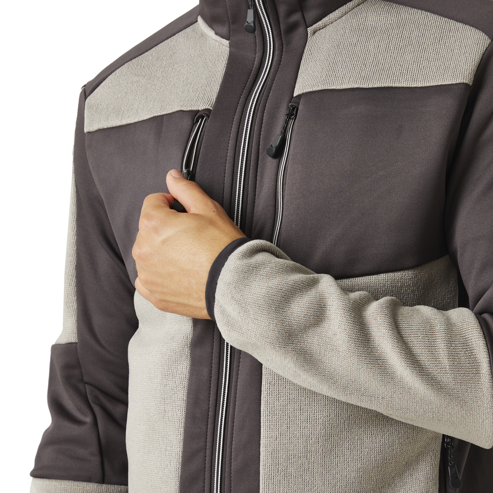E-volve Unisex Knit Effect Stretch Midlayer Jacket
