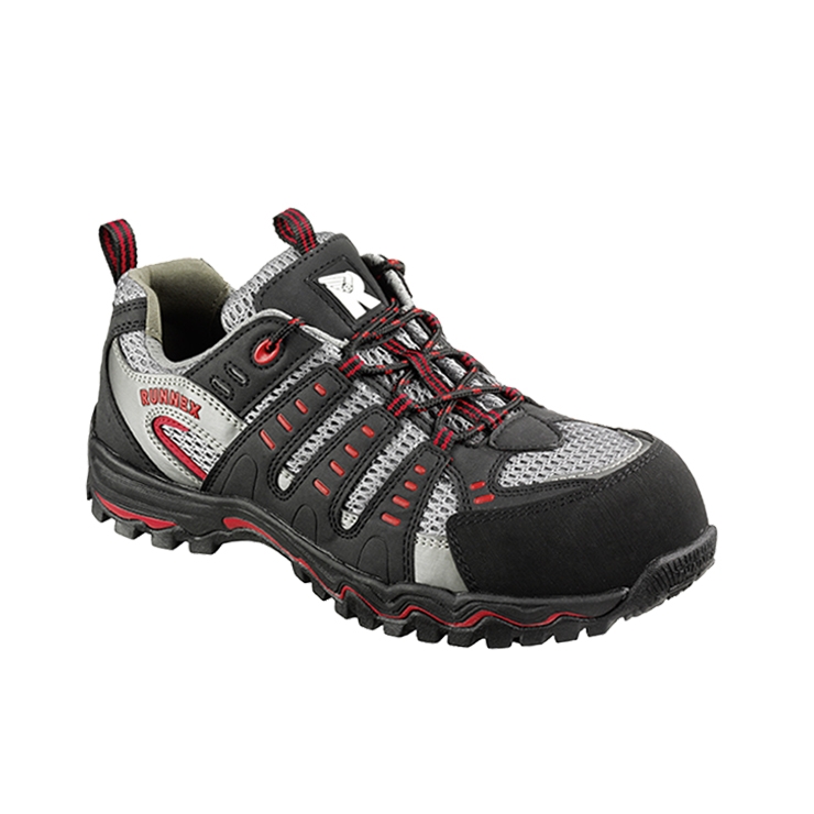 RUNNEX® S1-Sicherheitshalbschuhe LightStar schwarz/grau/rot