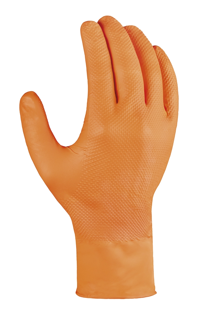 teXXor® Nitril-Einweg-Handschuhe Diamond Grip orange orange