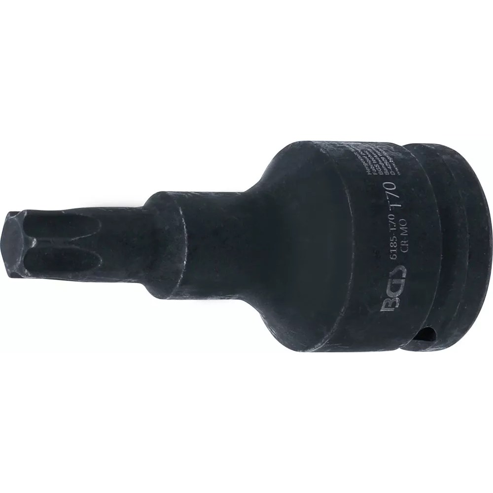 Kraft-Bit-Einsatz, Länge 100 mm, Antrieb Innenvierkant 20 mm (3/4"), T-Profil (für Torx) T70