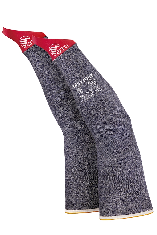 MaxiCut® Ultra™ Schnittschutz-Armstulpe m.Daumen.(89-5745CH) blau/rot