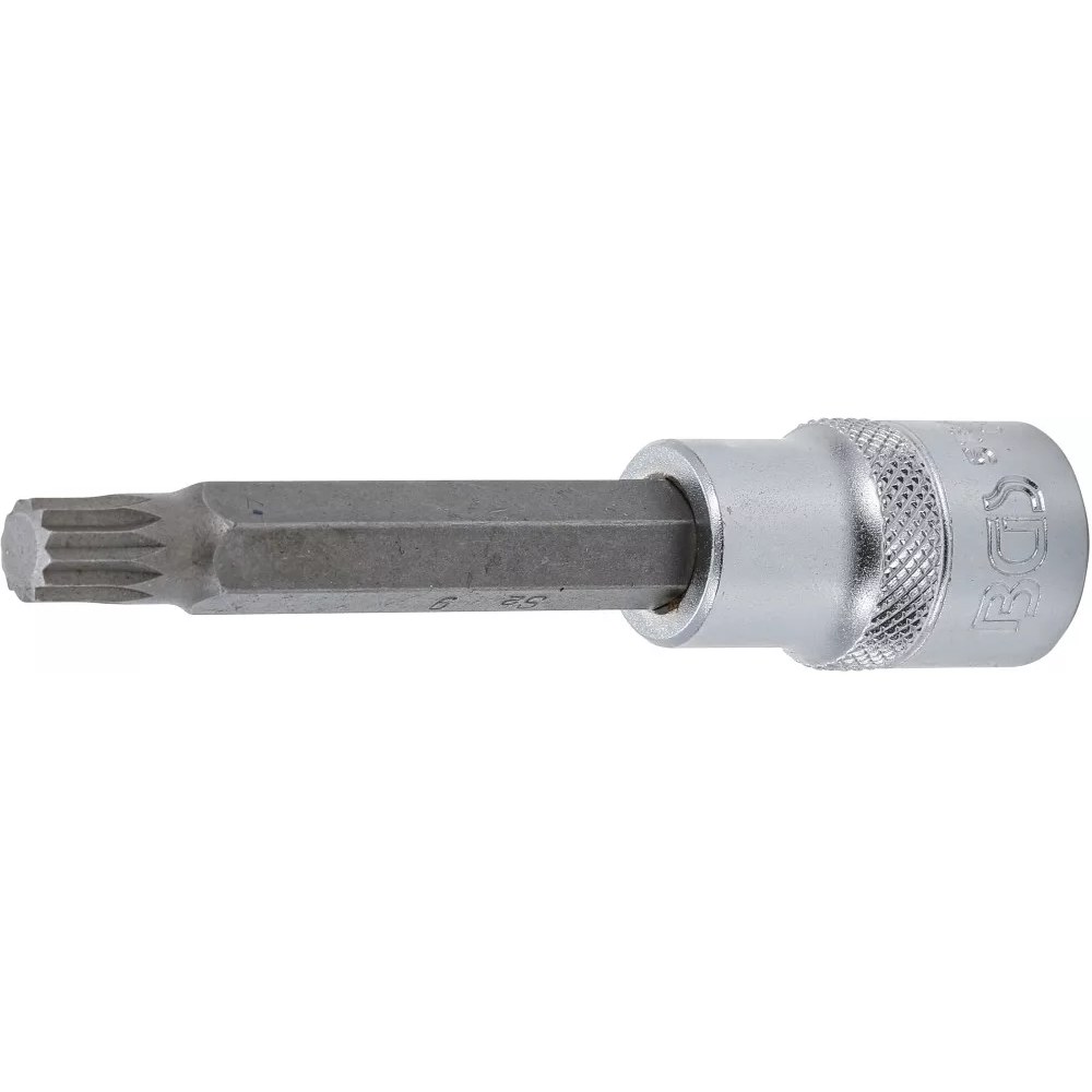 Bit-Einsatz, Länge 100 mm, Antrieb Innenvierkant 12,5 mm (1/2"), Innenvielzahn (für XZN) M9