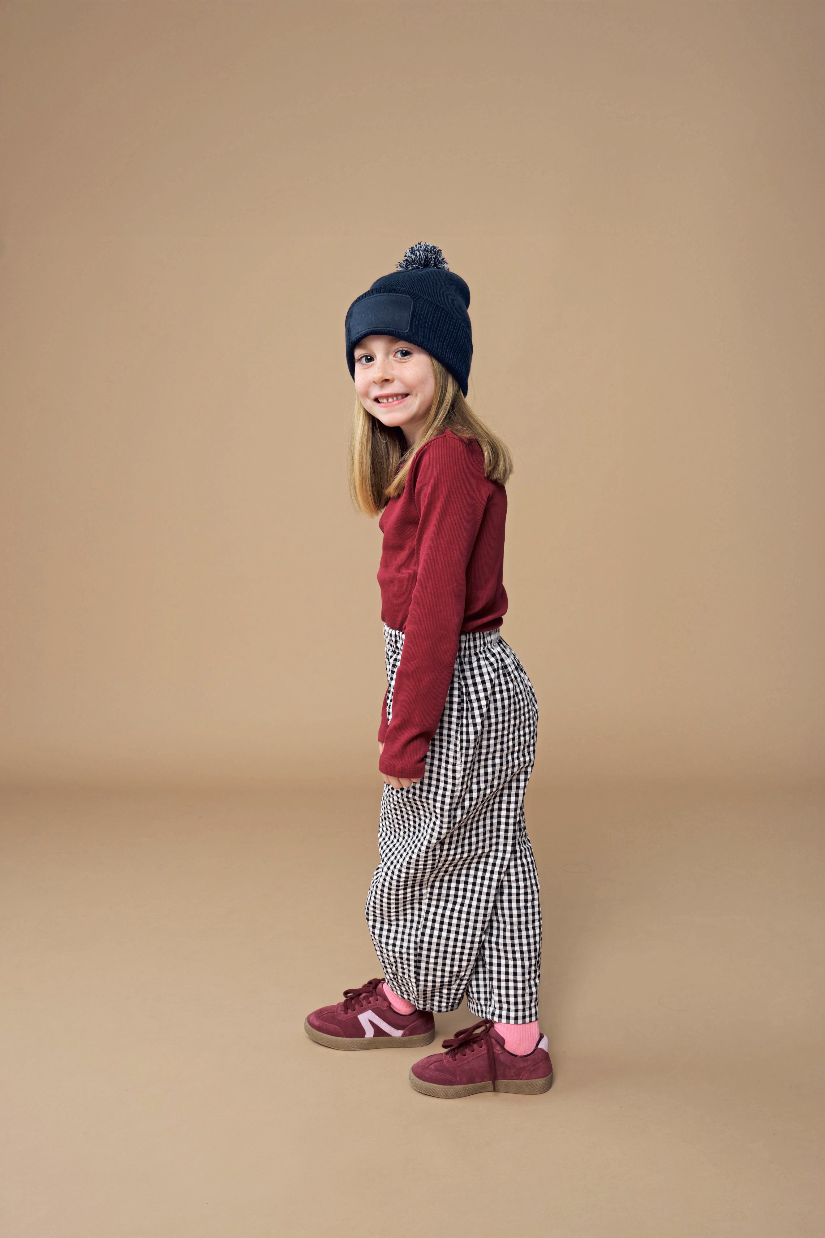 Kids Snowstar Patch Beanie