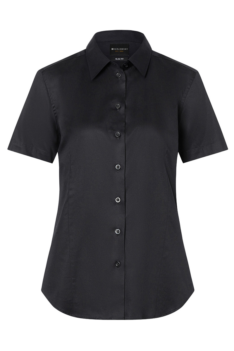 Kurzarm Damenbluse Active-Stretch in Modern-Fit