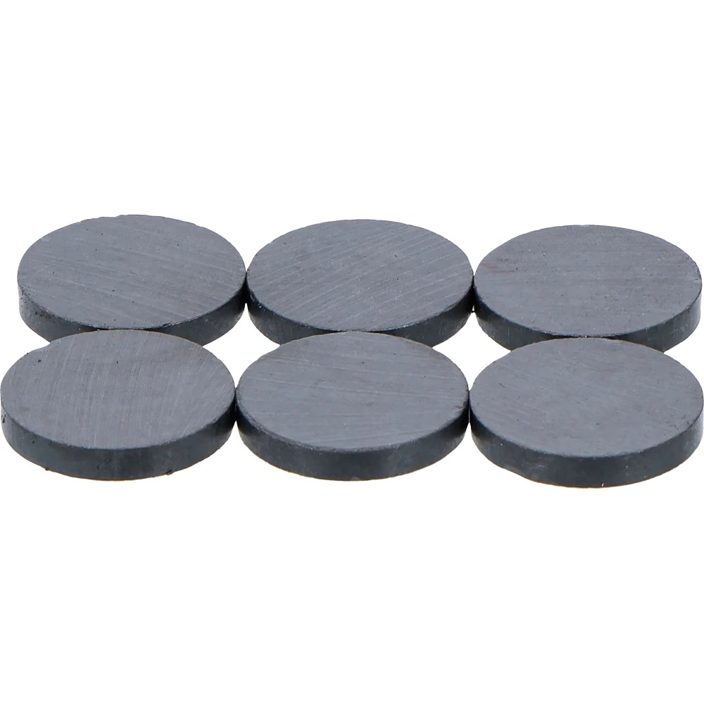 Magnet-Satz, Keramik, Ø 25 mm, 6-tlg.