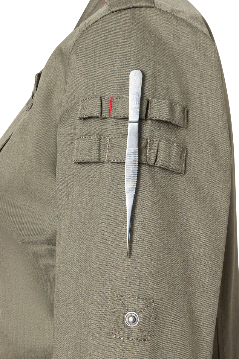 Long-Sleeve Women's Chef Jacket Denim-Style ROCK CHEF®-Stage2