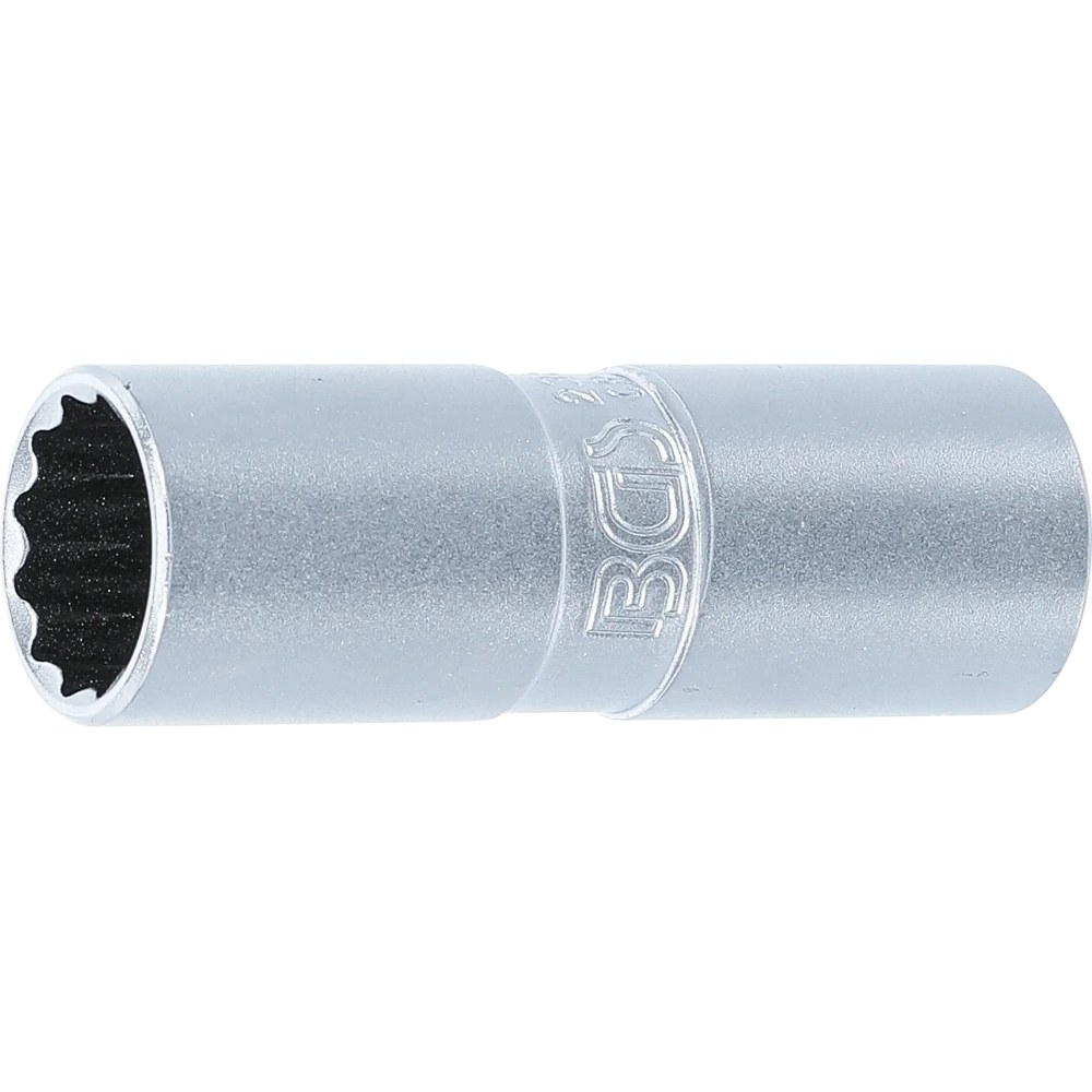 Zündkerzen-Einsatz mit Haltegummi, Zwölfkant, Antrieb Innenvierkant 12,5 mm (1/2"), SW 16 mm