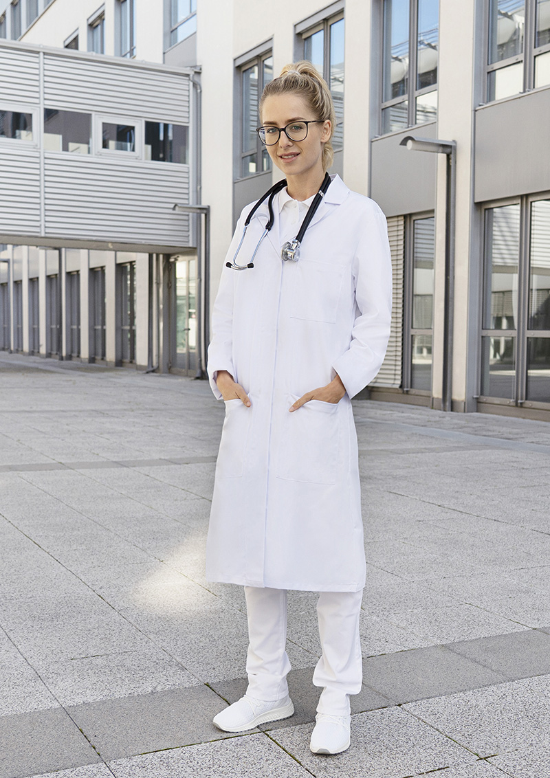 Women's Doctor's and Lab Coat Classic-Shape with Revers Collar