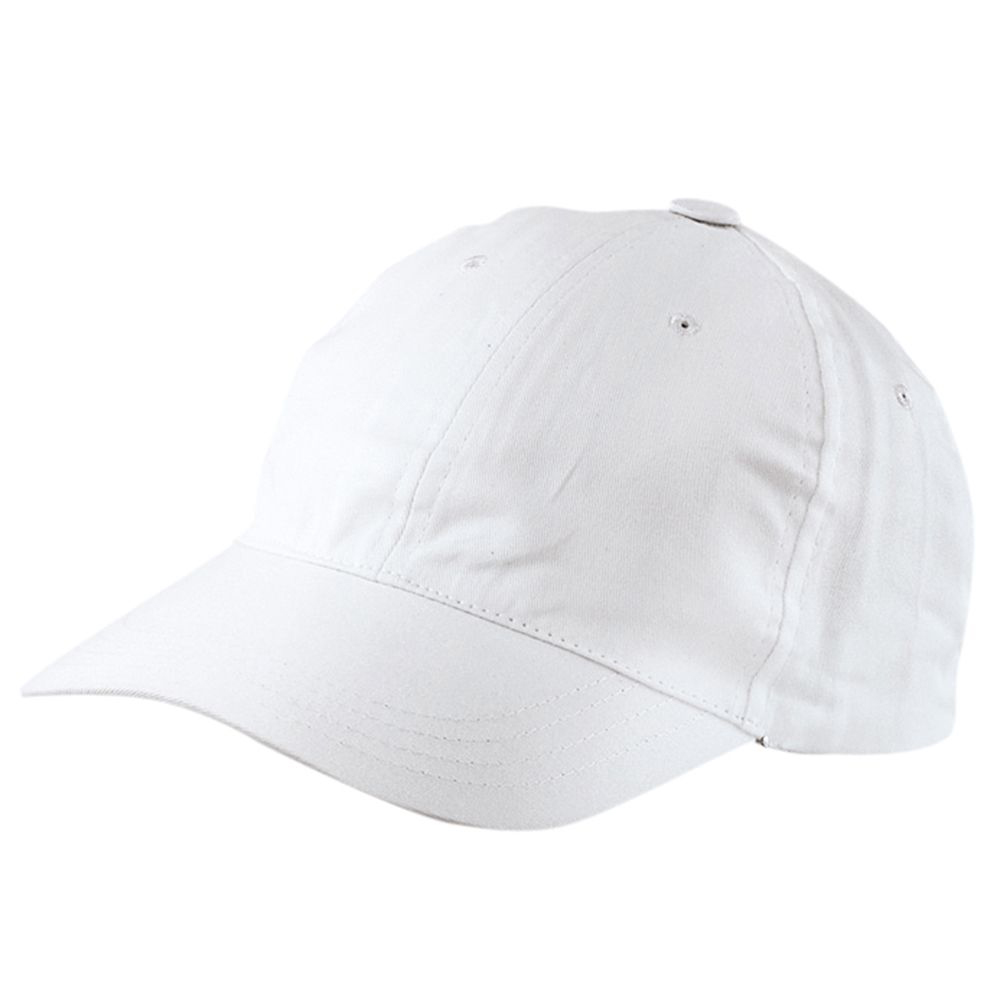 Base Cap 6-Panel, weiß