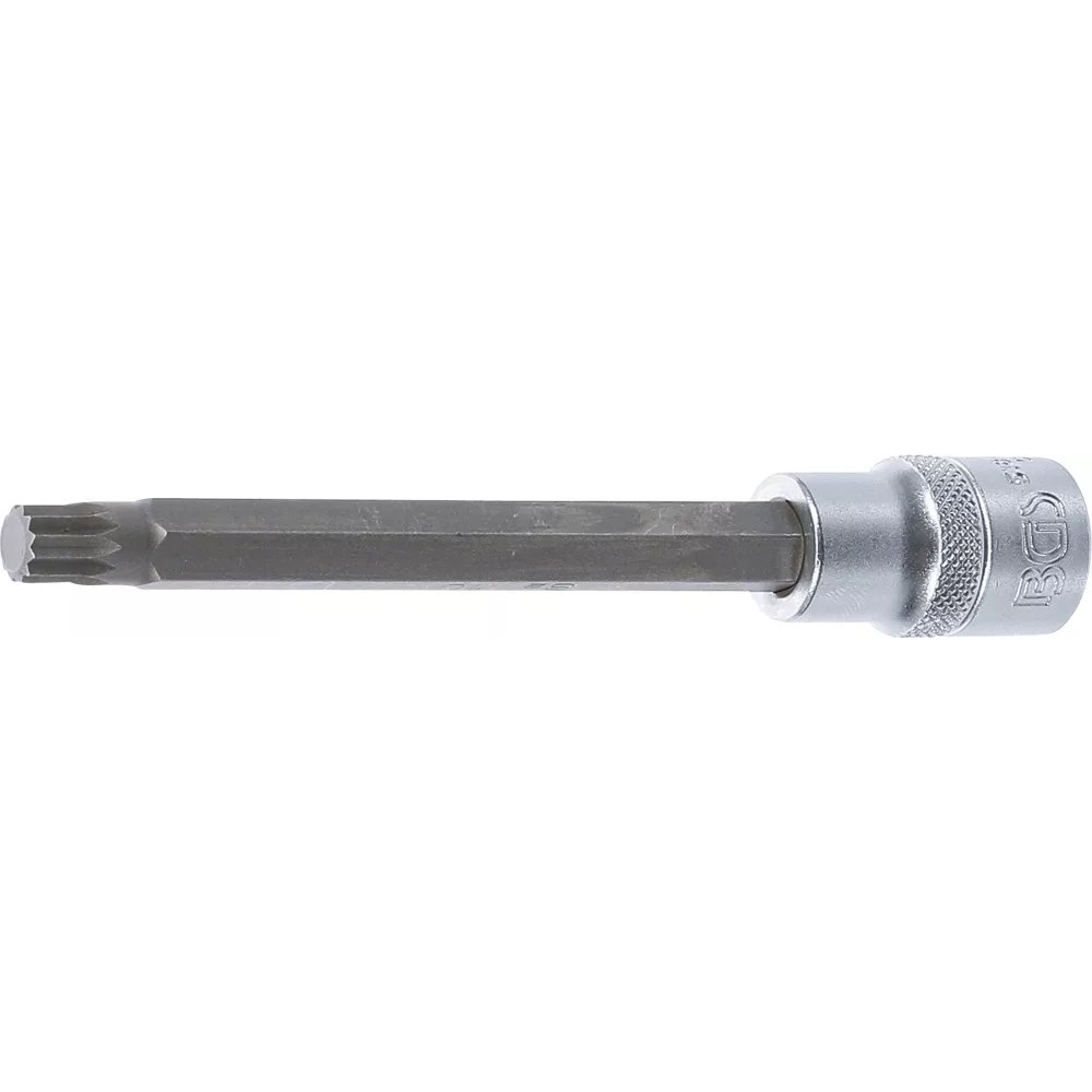 Bit-Einsatz, Länge 140 mm, Antrieb Innenvierkant 12,5 mm (1/2"), Innenvielzahn (für XZN) M10